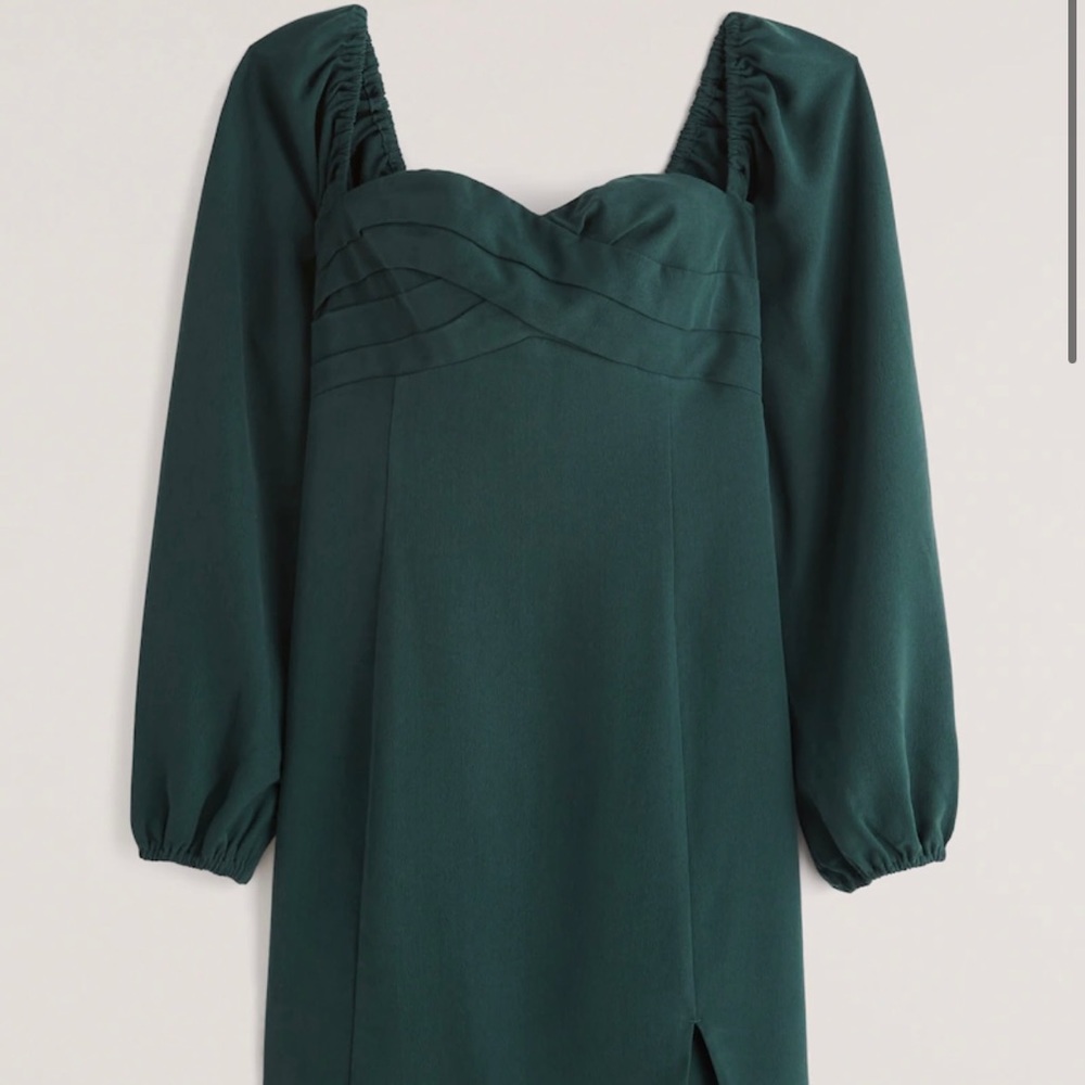 Abercrombie long sleeve draped bodice mini dress